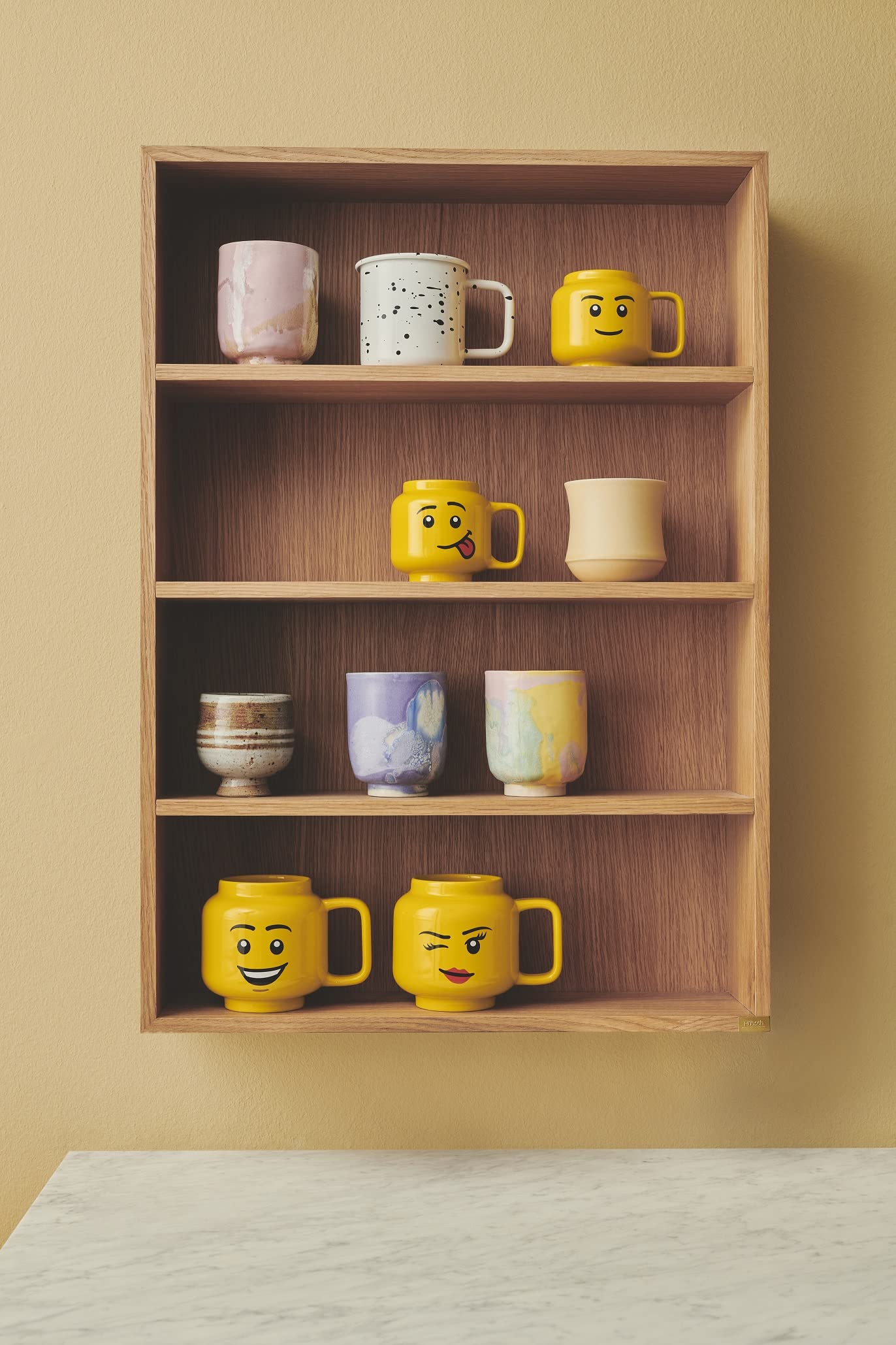 Room Copenhagen LEGO Ceramic Mug Winking Girl inside view reveals vibrant LEGO motif