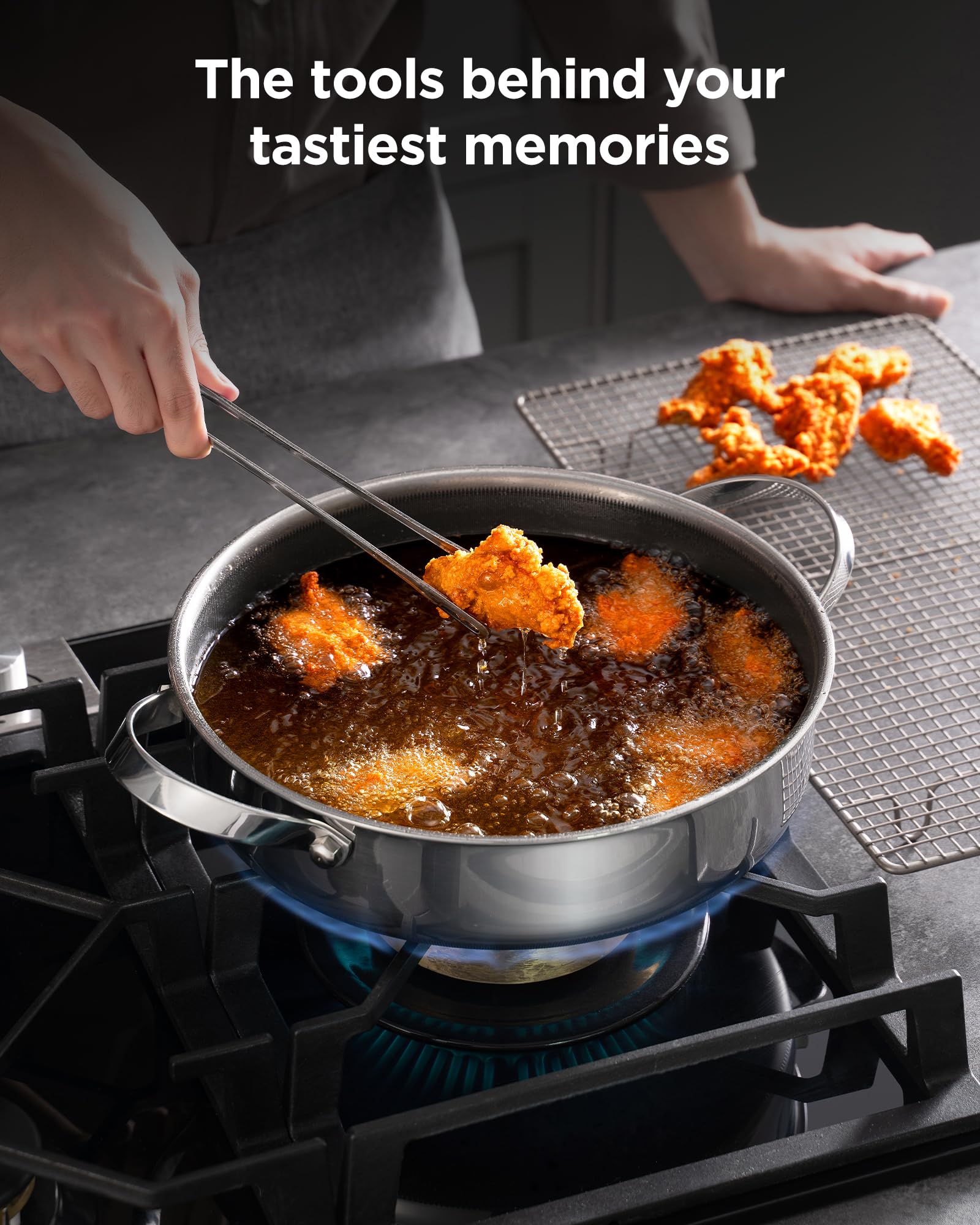 Roomena Saute Pan top view highlighting balanced design for even heating