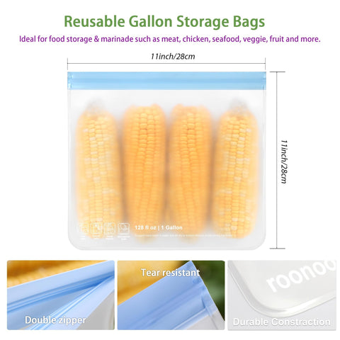 Roonoo extra-thick leakproof bags with reinforced zippers for secure sealing.