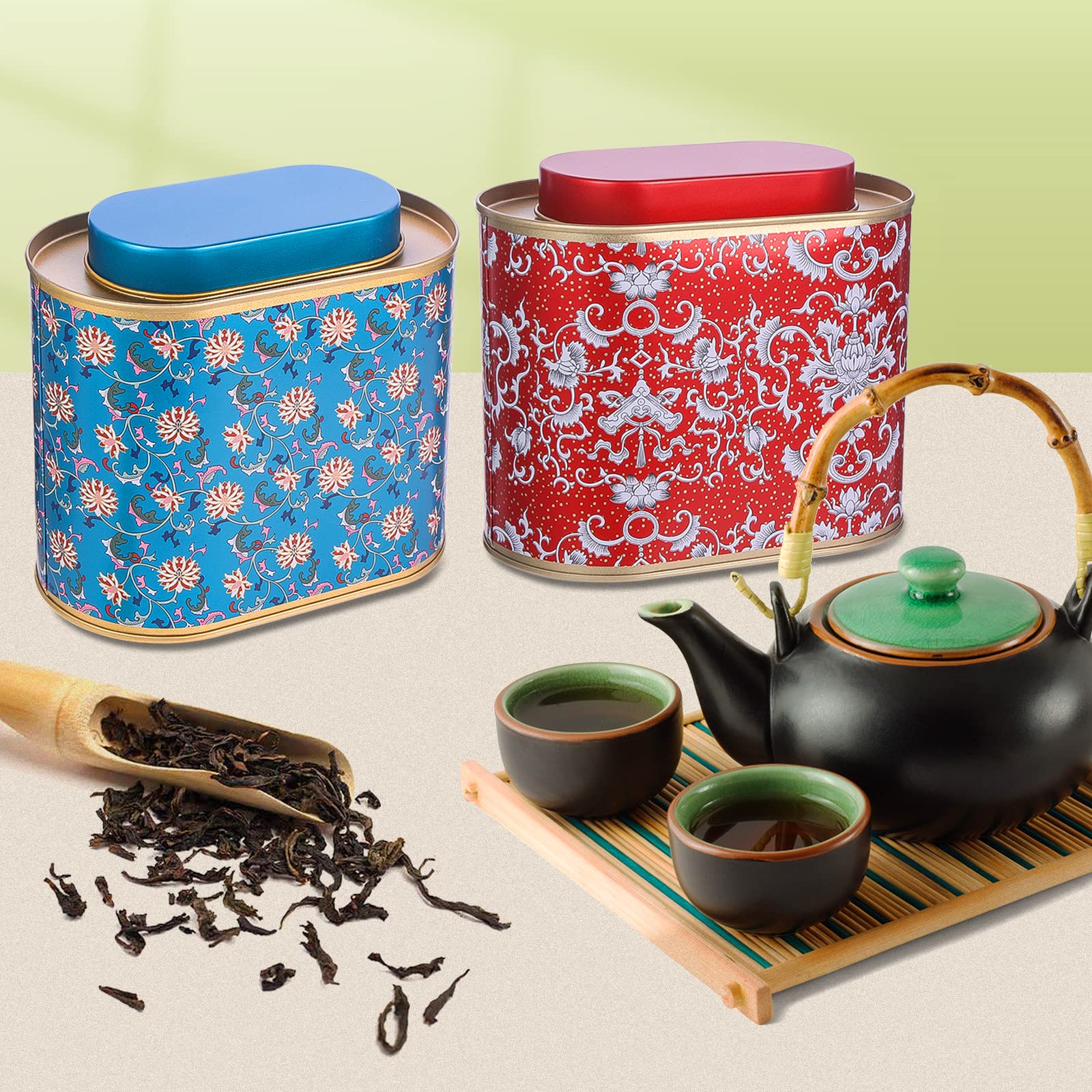 ROQILA wide opening makes scooping tea easy.