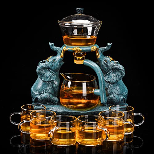 RORA Lazy Kungfu Glass Tea Set teapot—clear view of blooming tea for visual brewing enjoyment.