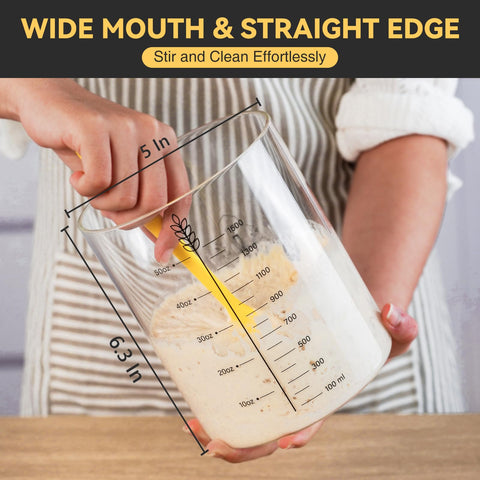 Rorecay borosilicate glass jar maintains clarity and resists temperature changes.