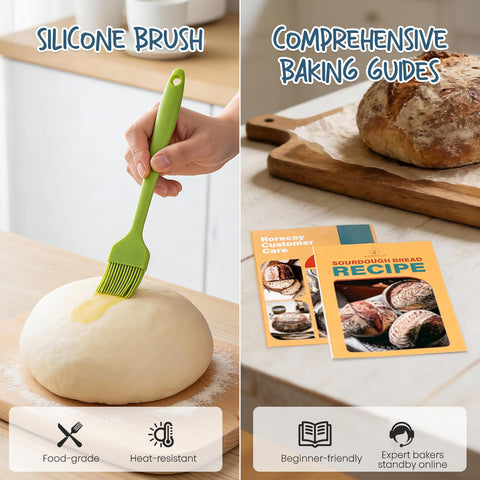 RORECAY dough scraper assists shaping and cleaning for tidy countertops