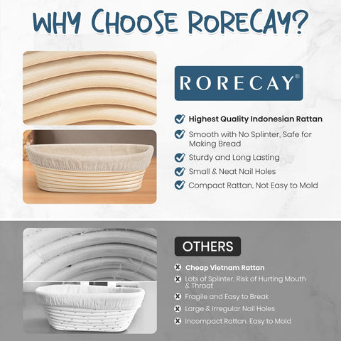 RORECAY proofing basket tools set provides everything needed for confident bread making