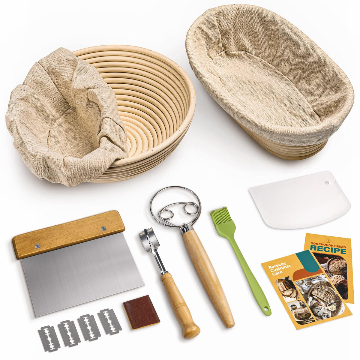 RORECAY round banneton 9inch for shaping artisan loaves with even crumb