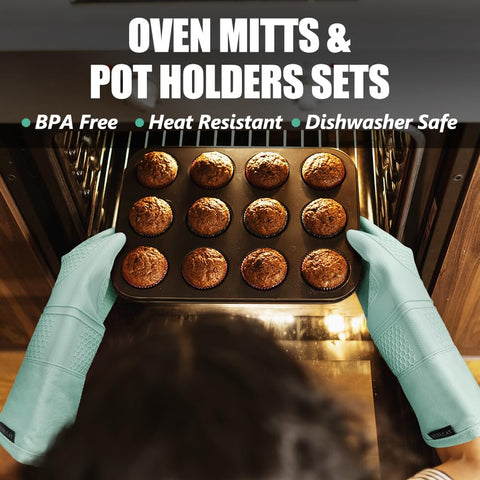 Rorecay silicone trivets protect countertops while handling hot pots.