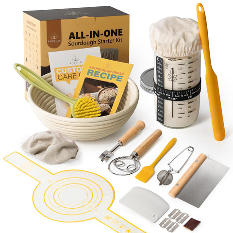 Rorecay starter glass jar for clean starter storage and daily feedings