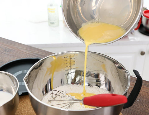 Rorence 1.5qt, 3qt and 5qt bowls cover many recipes