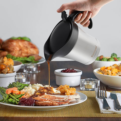 Rorence gravy boat ergonomic handle for comfortable pouring