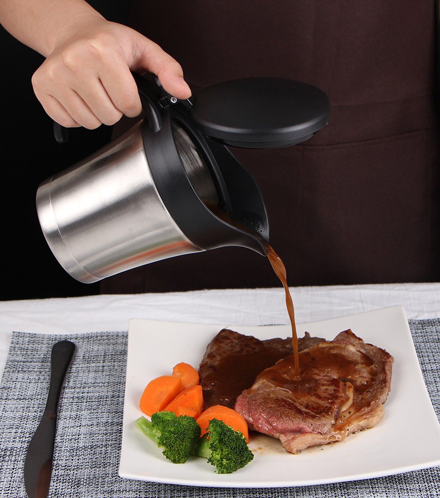 Rorence insulated gravy boat design maintains temperature during service