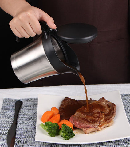Rorence insulated gravy boat design maintains temperature during service