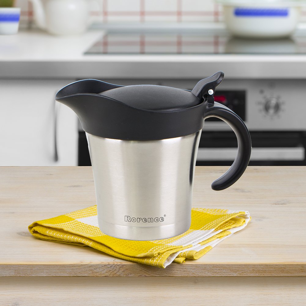 Rorence gravy boat pour spout enables smooth serving