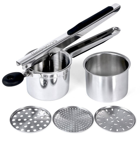 Rorence potato ricer stainless steel body delivers smooth mash quickly