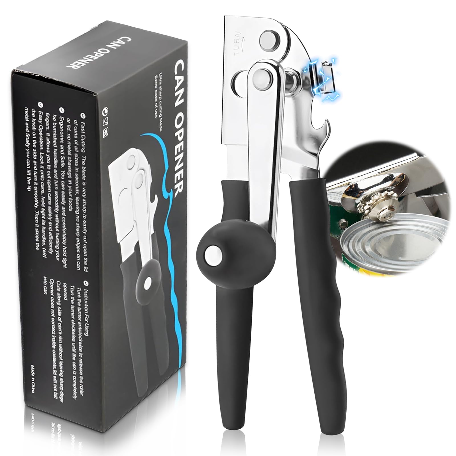 Roryimke commercial can opener with stainless steel build for easy large-can openings.