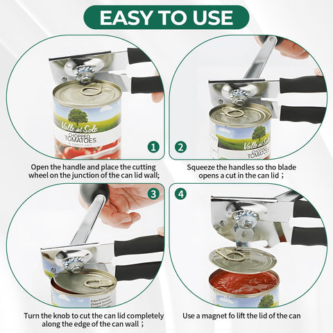 Roryimke magnet lid lifter safely removes lids after cutting.