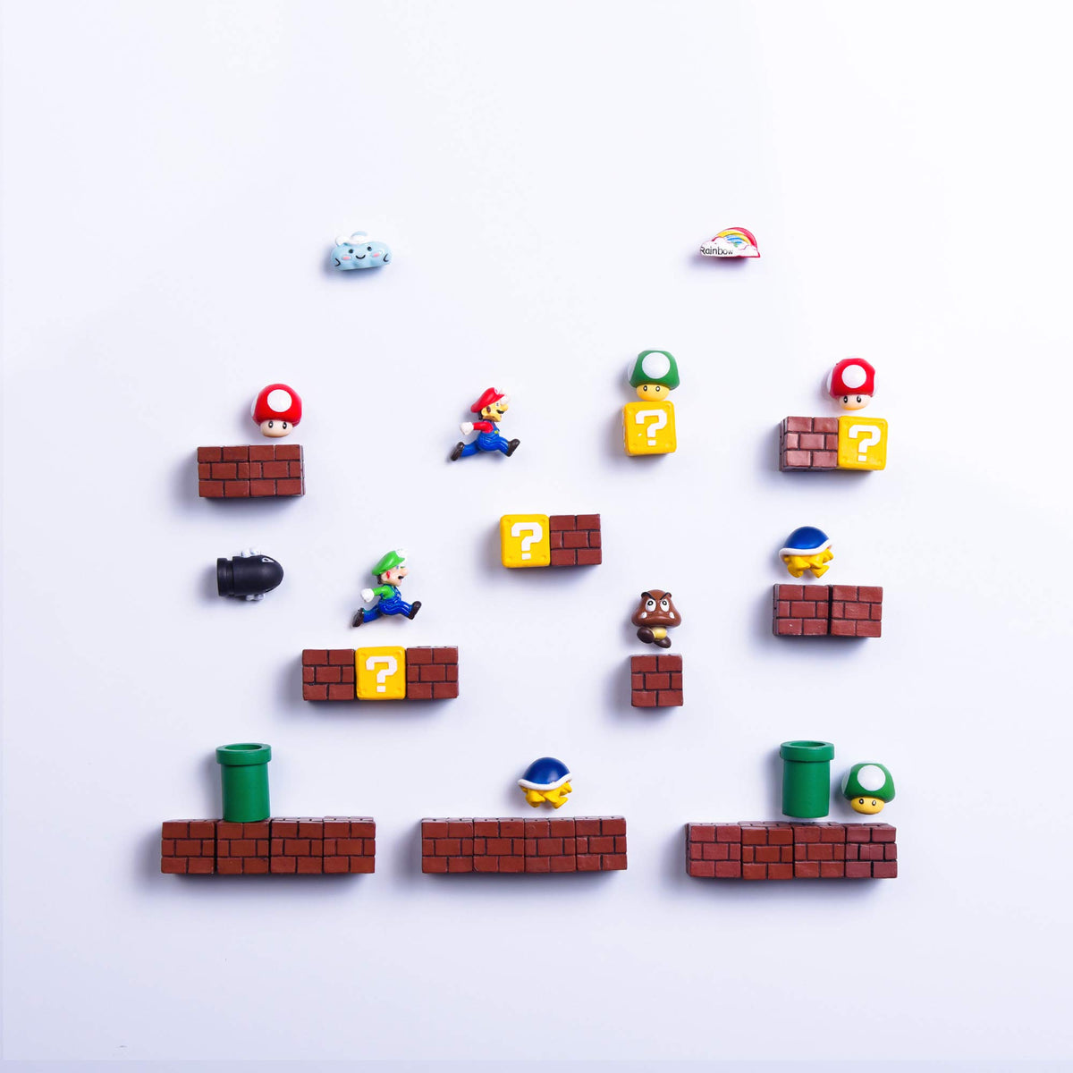 Rosefinch 3D Super Mario fridge magnets collection for bright kitchen decor and notes
