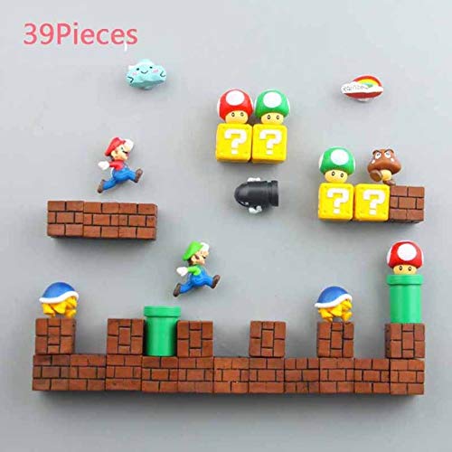 Rosefinch resin magnets with cute Mario figures add playful décor