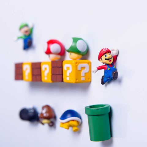 Rosefinch Super Mario magnets cling strongly to metal surfaces for reliable display