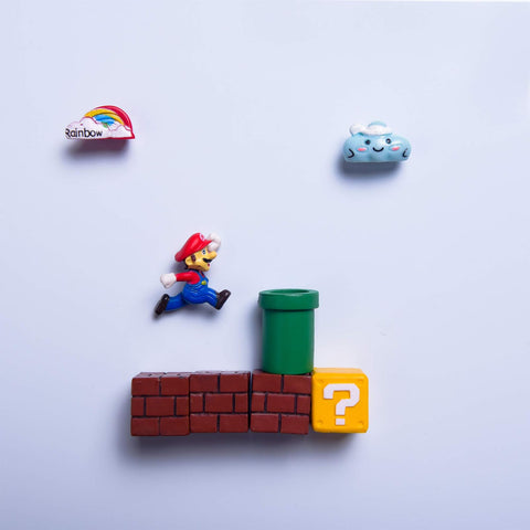 Rosefinch 3D Mario magnet figurine set enhances any magnetic board