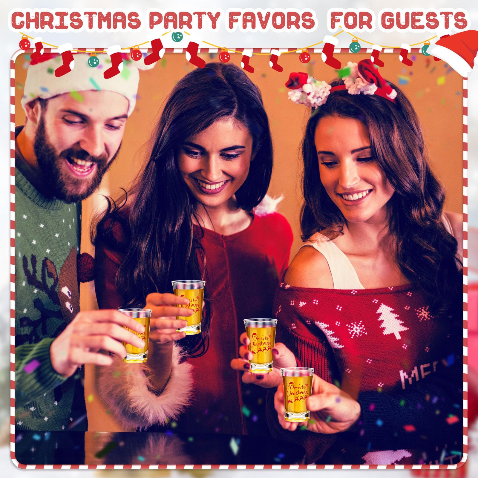 Roshtia clear acrylic shot glasses durable for multiple holiday seasons