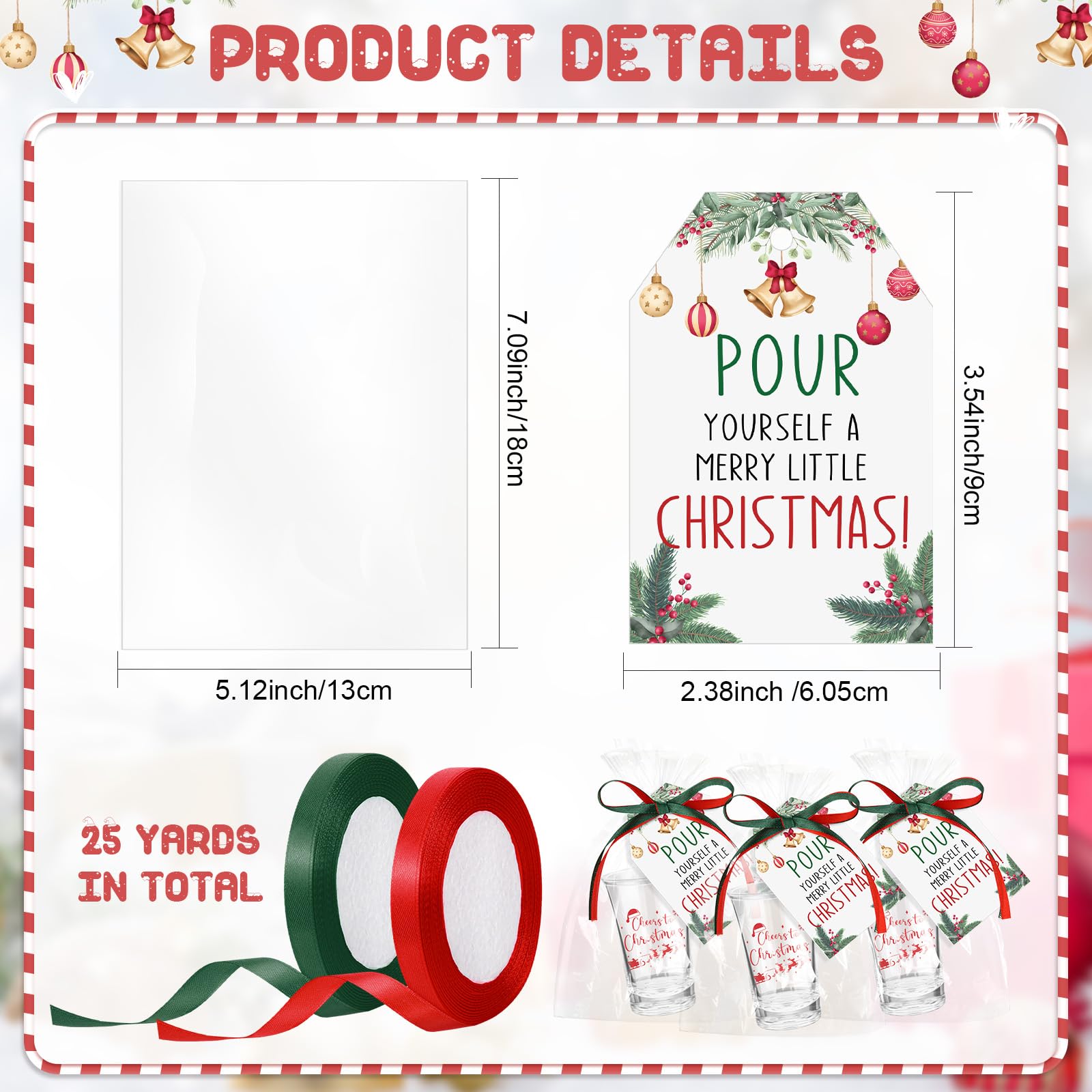 Roshtia 50 OPP flat pockets keep glasses and cards neatly wrapped