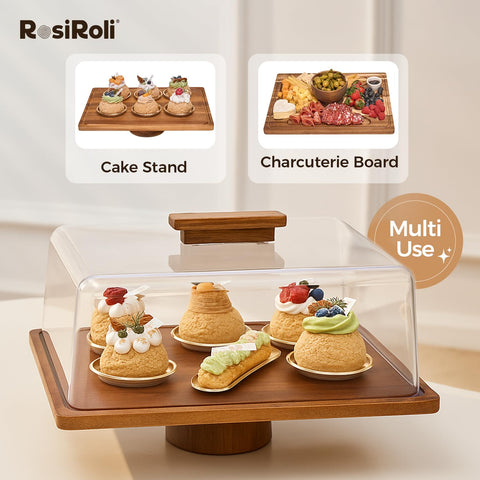 RosiRoli acacia wood grain close-up showing natural beauty.