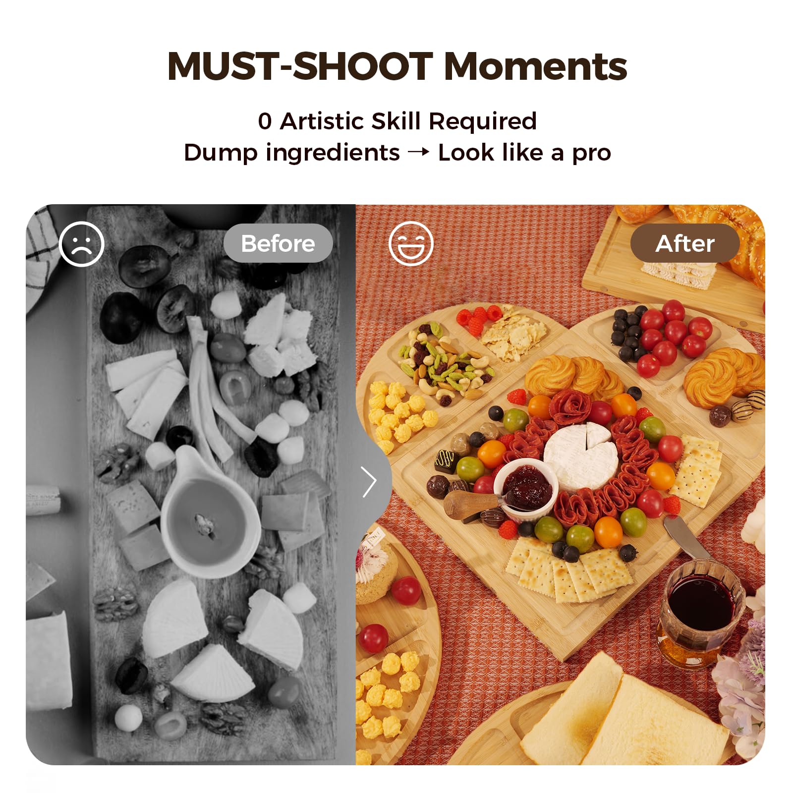 RosiRoli natural bamboo grain close-up highlights rustic elegance for gatherings