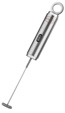 Rösle 12961 stainless frother with round handle for rich, creamy milk foam