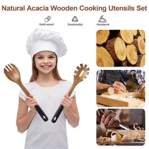ROSOS complete wooden utensil set adds natural warmth to everyday cooking.
