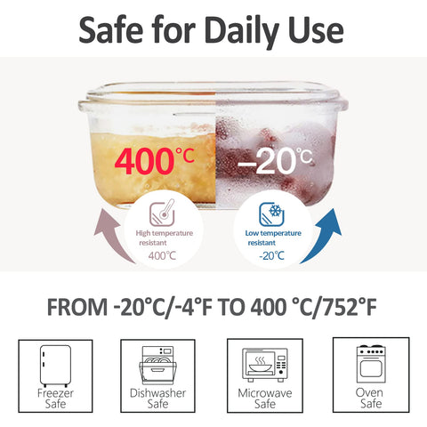 ROSOS freezer-to-oven safe glass containers for versatile meal prep