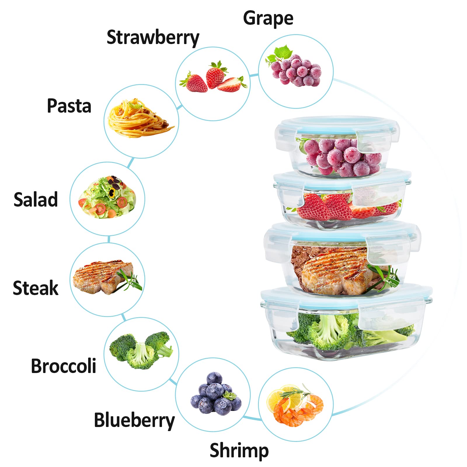 ROSOS round 950ml container for family meals and batch storage