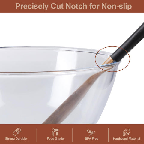 ROSOS wooden spoon with smooth grip for comfortable stirring