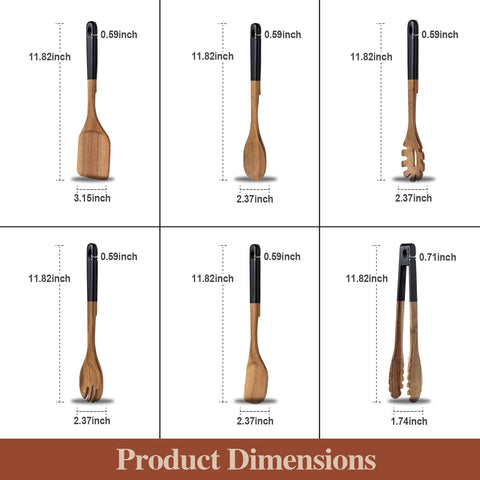 ROSOS non-scratch wooden utensils protect pots during high-heat cooking.