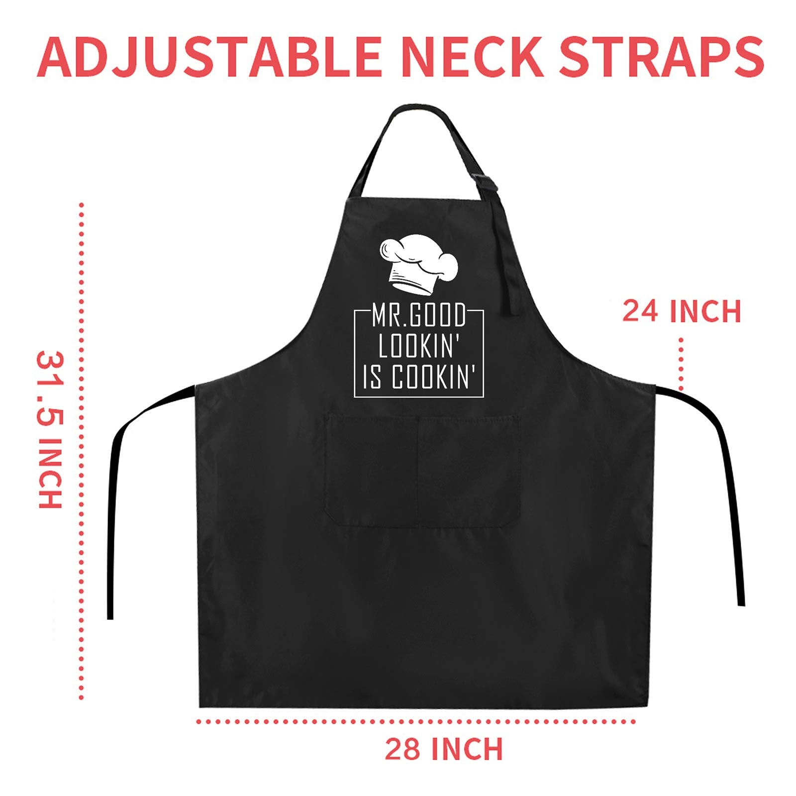 Rosoz adjustable neck strap on the apron for a comfortable fit