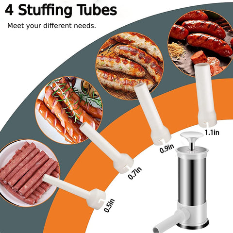 ROSROSE sausage-stuffer top view highlights large fill capacity
