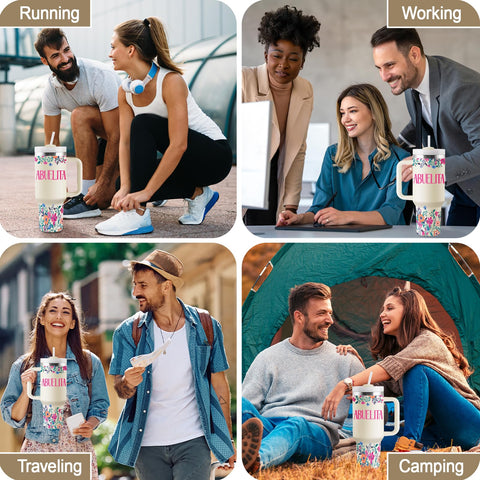 ROSTANTEN Abuelita 40oz tumbler pattern detail for vibrant look