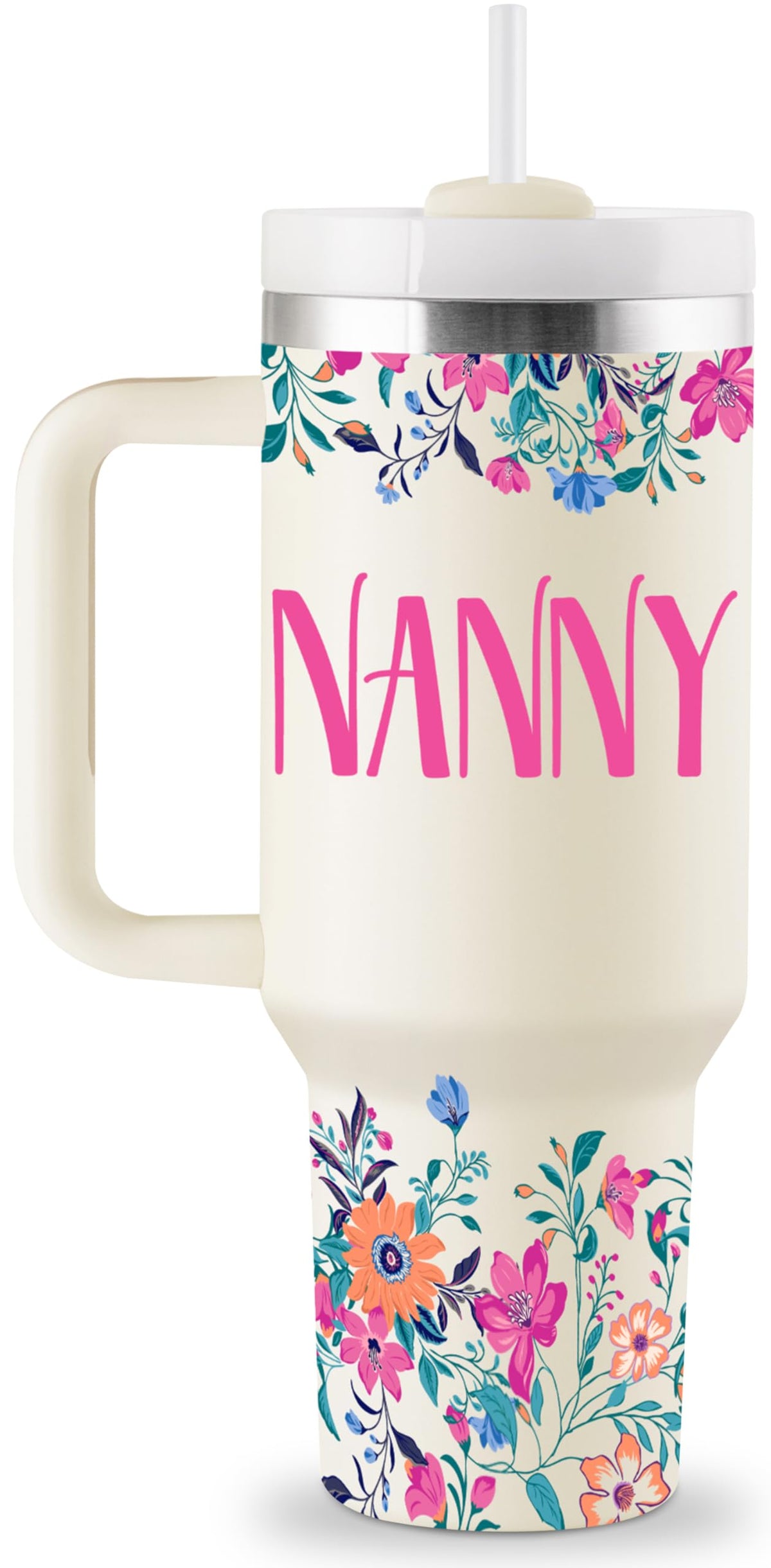 ROSTANTEN nanny gifts tumbler with lid and straw for easy on-the-go hydration.