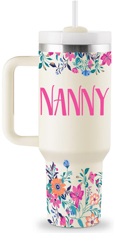 ROSTANTEN nanny gifts tumbler with lid and straw for easy on-the-go hydration.
