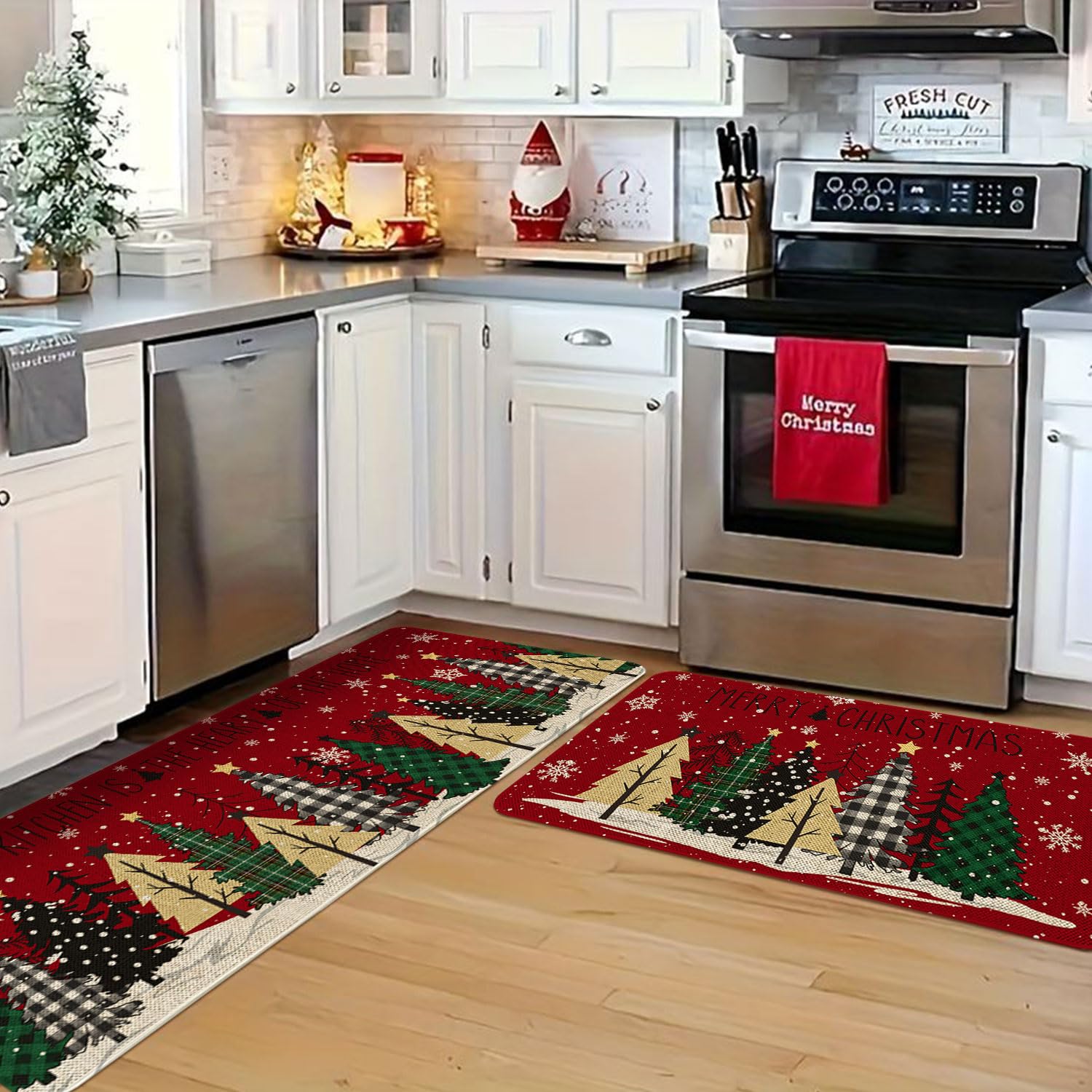 Roszwtit durable decor mat suitable for entryways, decks, and patios.