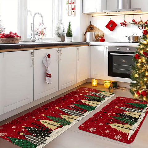 Roszwtit washable kitchen rug easy to spray clean with hose.