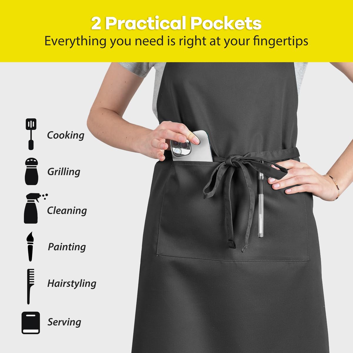 ROTANET durable cotton-poly blend resists wrinkles for comfortable all-day wear.