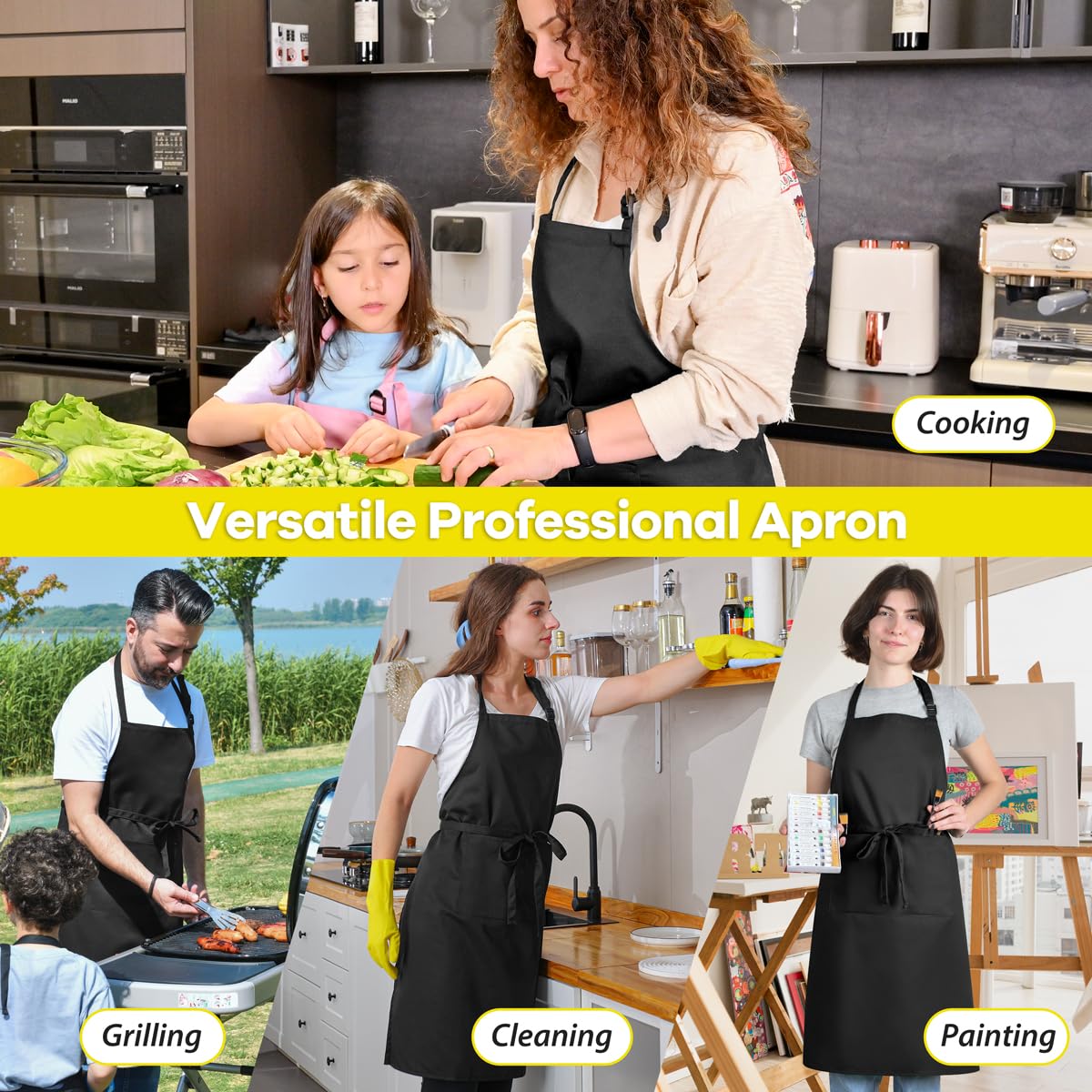 ROTANET kitchen and BBQ apron suitable for servers, chefs, and home cooks.