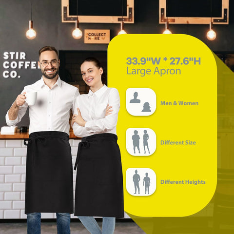 ROTANET long server apron worn by wait staff for spills control.