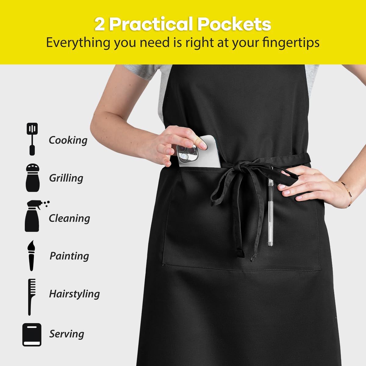 ROTANET water and oil-resistant coating shields clothing from splashes.