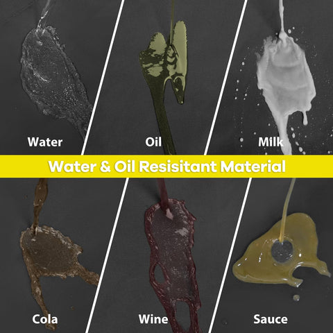 ROTANET water and oil resistant coating protects clothing while cooking or grilling.