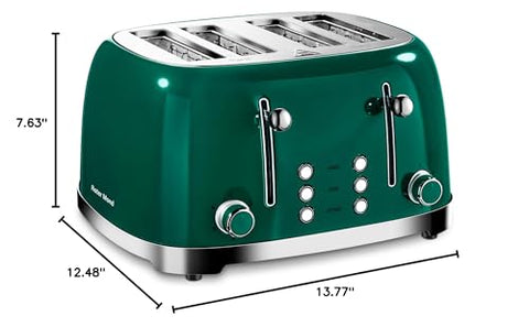 Roter Mond toaster green cord wrap helps keep counters tidy.