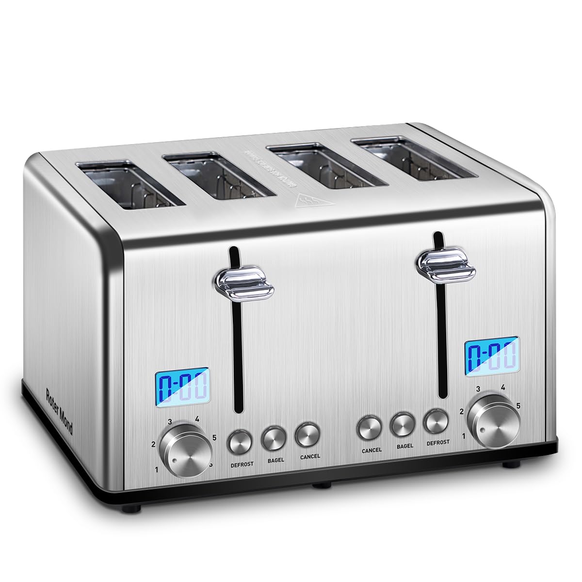 Roter Mond Countdown toaster stainless steel body resists rust and looks premium