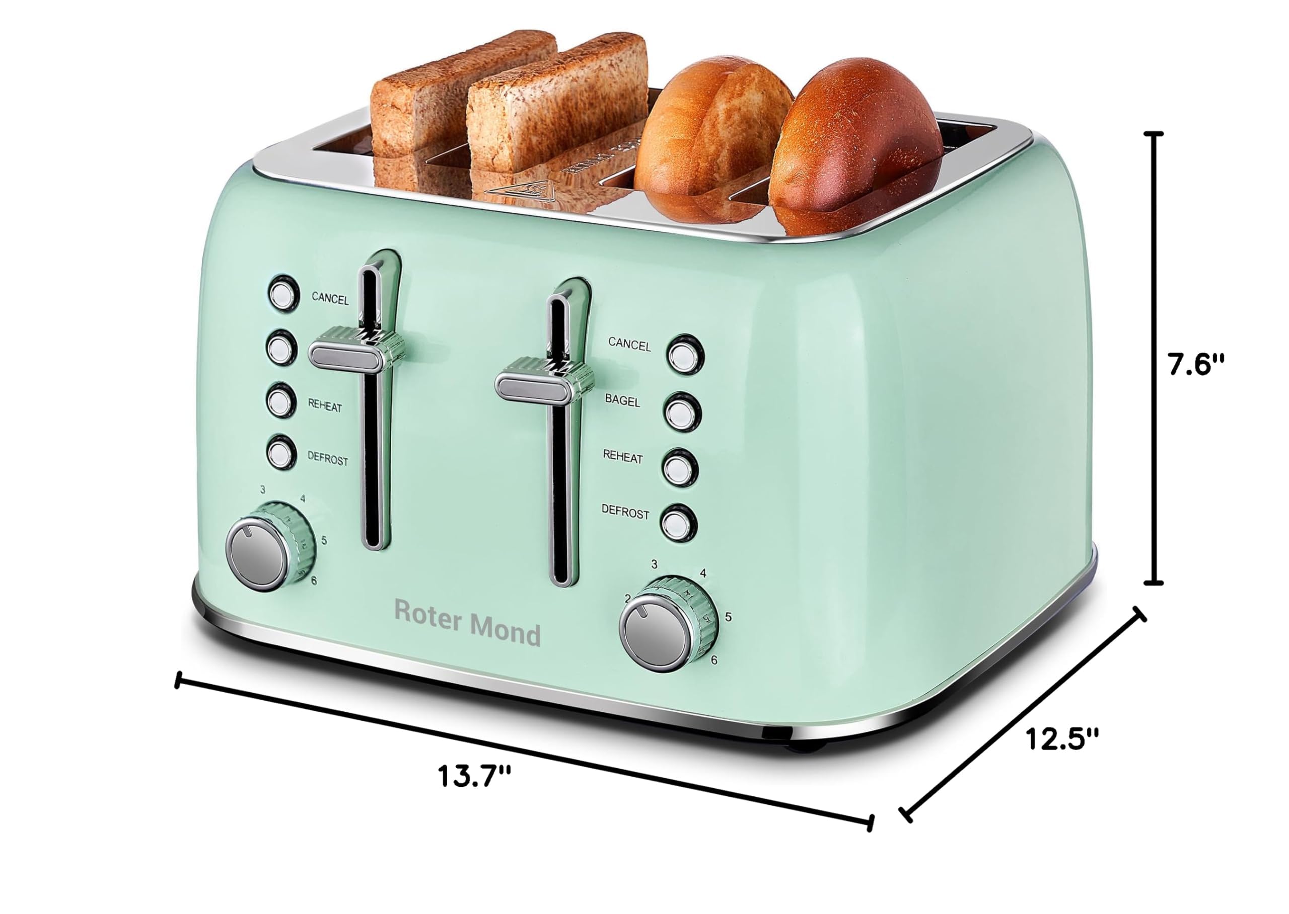 Roter Mond defrost and reheat functions enable convenient morning options.