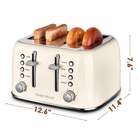 Roter Mond toaster slot area highlighting 1.5 inch wide openings