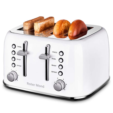 Roter Mond 4-slice wide-slot toaster ideal for bagels and thick breads.